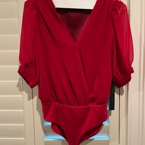 House of Harlow 1960 Red Bodysuit